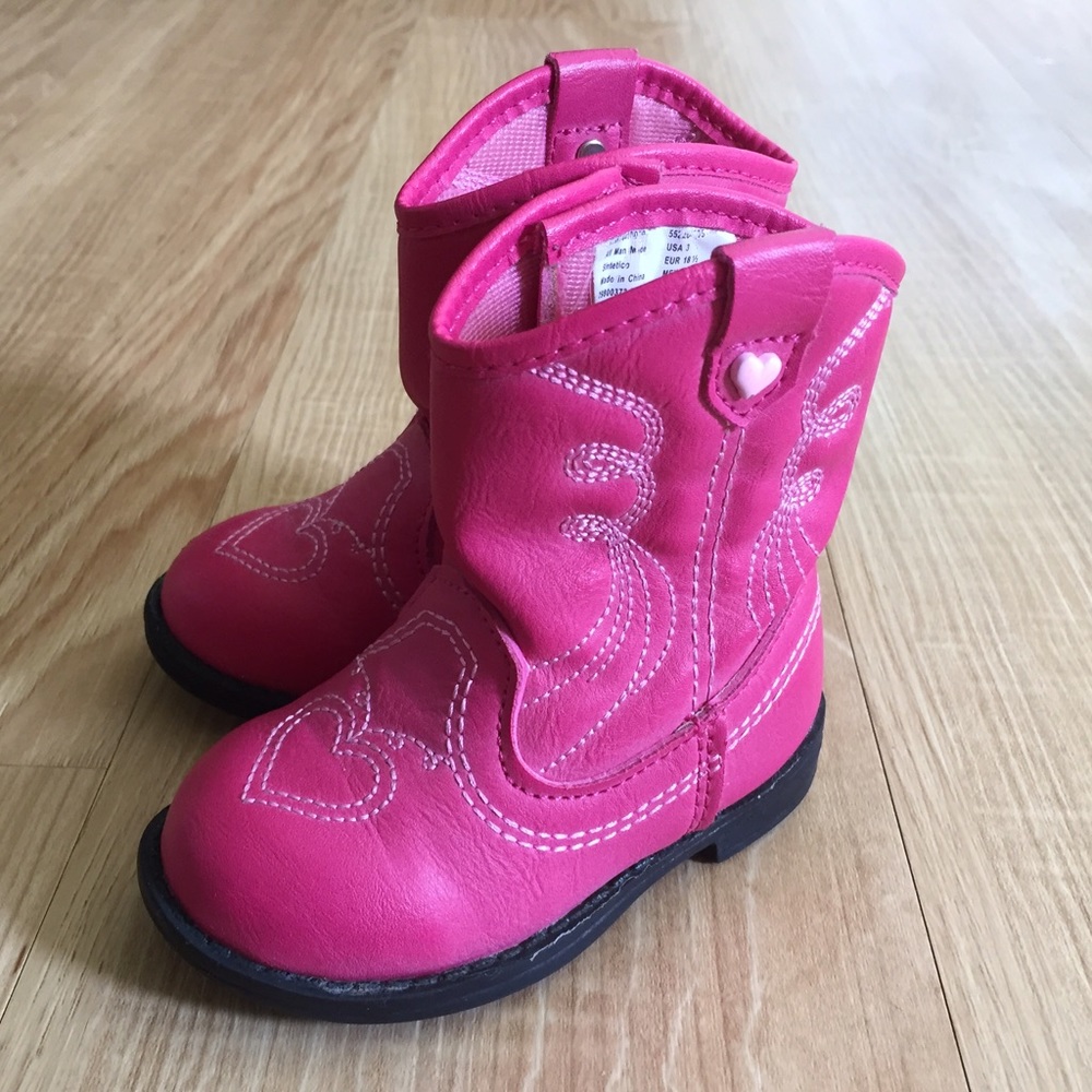 Easy-on stitched toddler cowboy boot